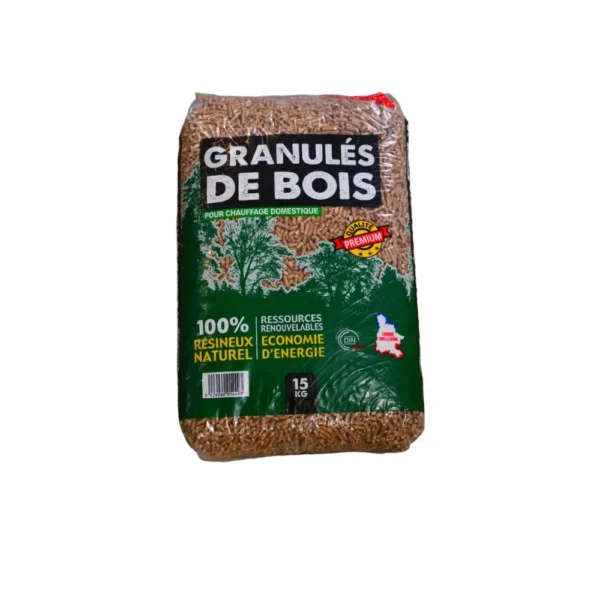 Granulés de bois DIN + Premium Sac de 15 kg